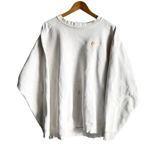 Vintage Nike White Tag White Crewneck Sweatshirt Orange Check XXL